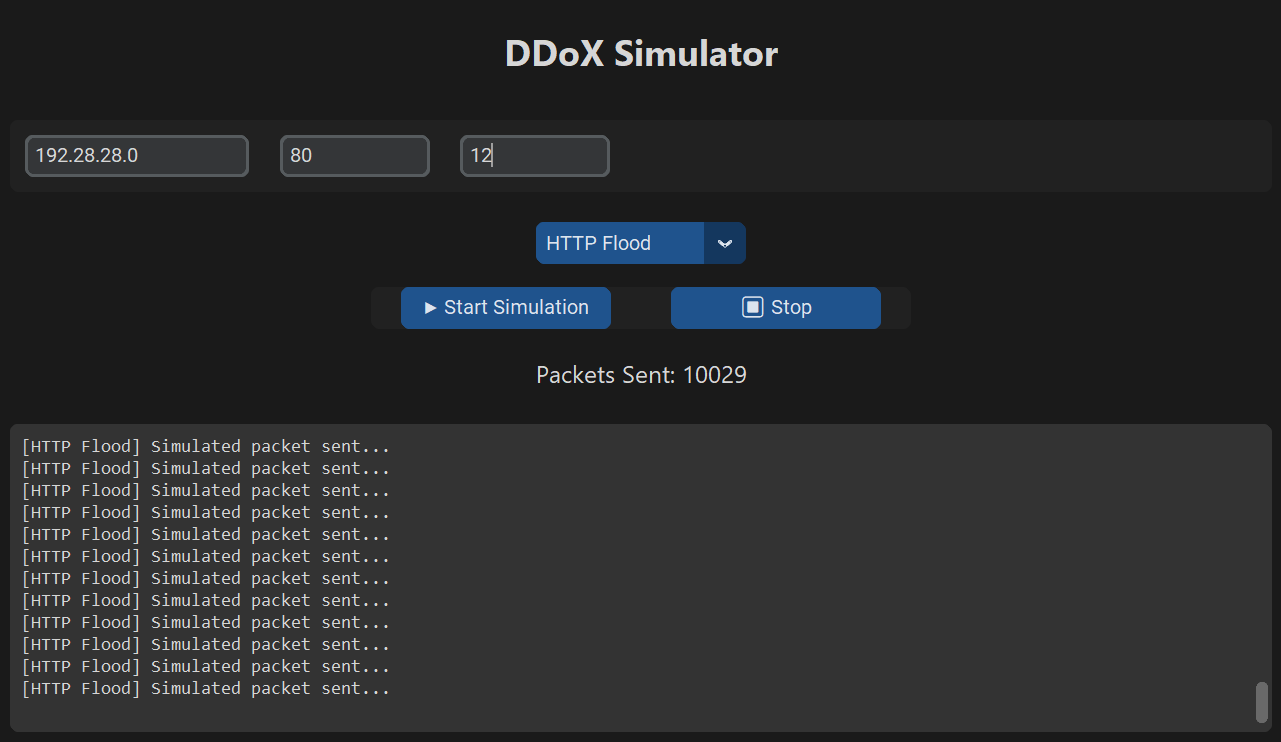 DDoX Simulation Tool